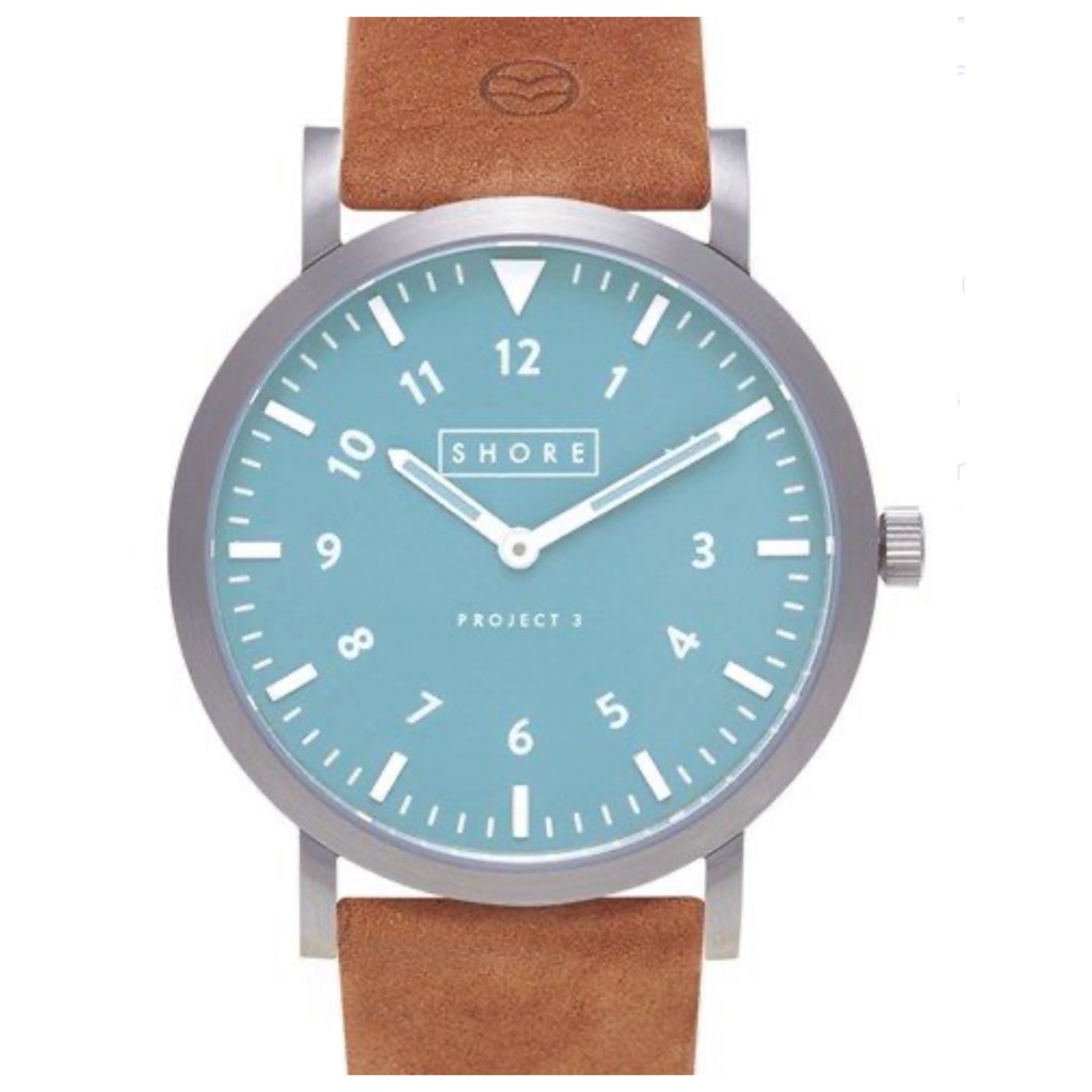 Shore Watches Project 3 Blue  Brown Watch